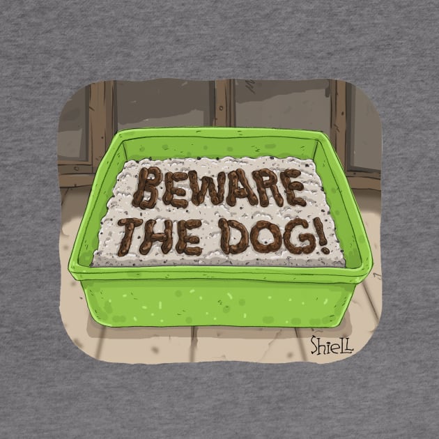 “BEWARE THE DOG” LITTER BOX by macccc8